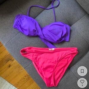 Purple pink bikini set